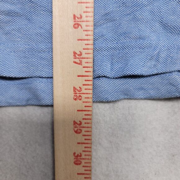 IZOD Casual Collared Short Sleeve Polo Shirt Adult Mens Size Large L Blue - Picture 7 of 10